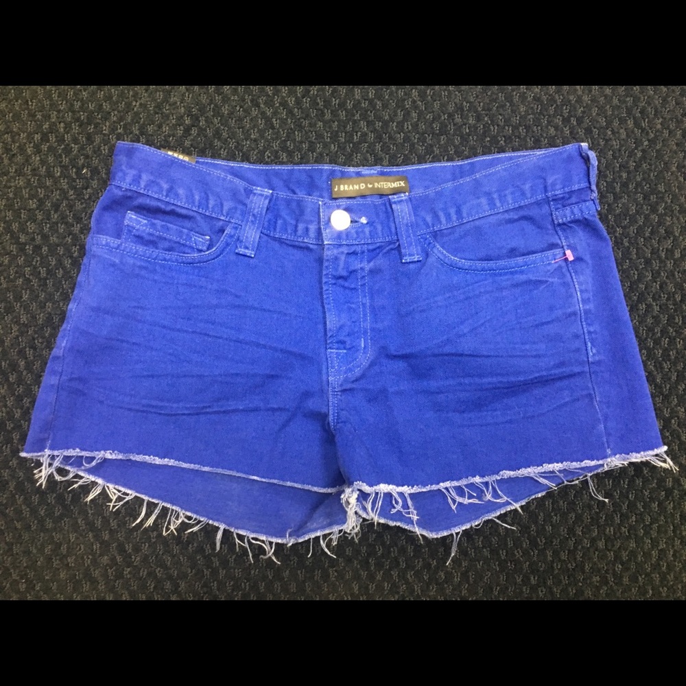 ☀️J Brand x Intermix Cobalt Blue Jean Shorts Sz 27